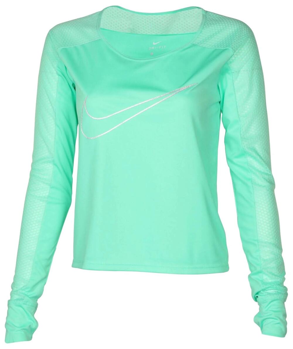 Nike Dri Fit Running Longsleeve Green Size M